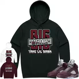 Jordan 5 Burgundy 5s Hoodie to Match - BURGUNDY BIG BANK