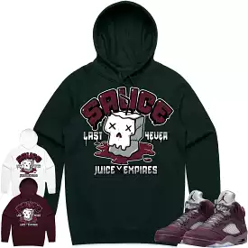 Jordan 5 Burgundy 5s Hoodie to Match - BURGUNDY SAUCE