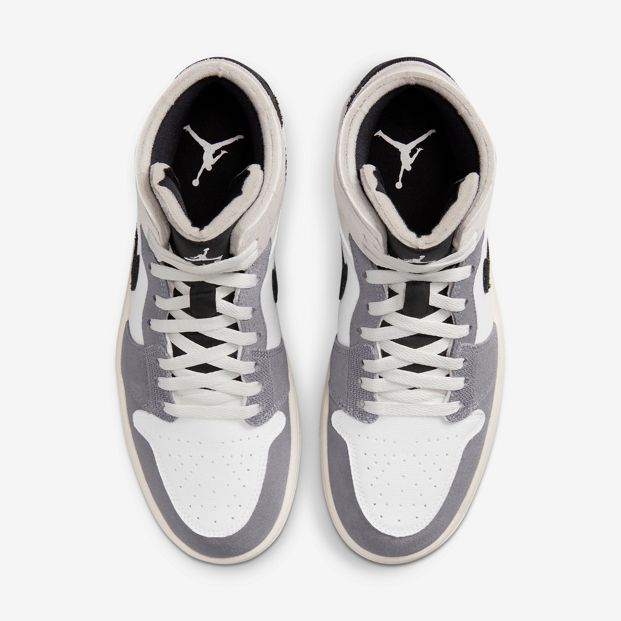 (Men's) Air Jordan 1 Mid SE Craft 'Cement Grey / Black' (2023) DZ4136-002