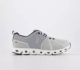 Mens On Running Cloud 5 Waterproof Glacier White Trainers