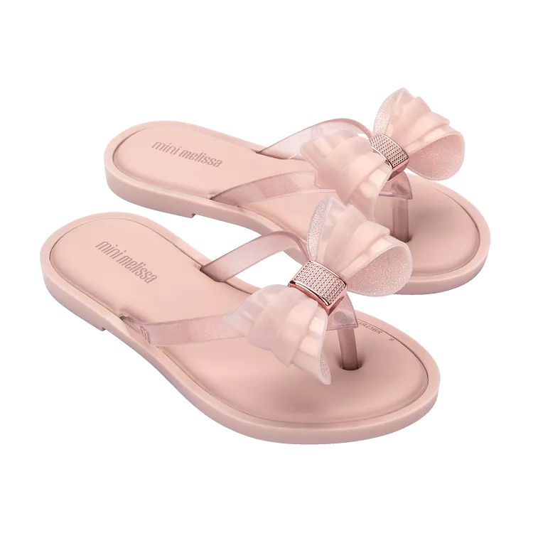 Mini Melissa Flip Flop IV Kids - Pink / Glitter Pink