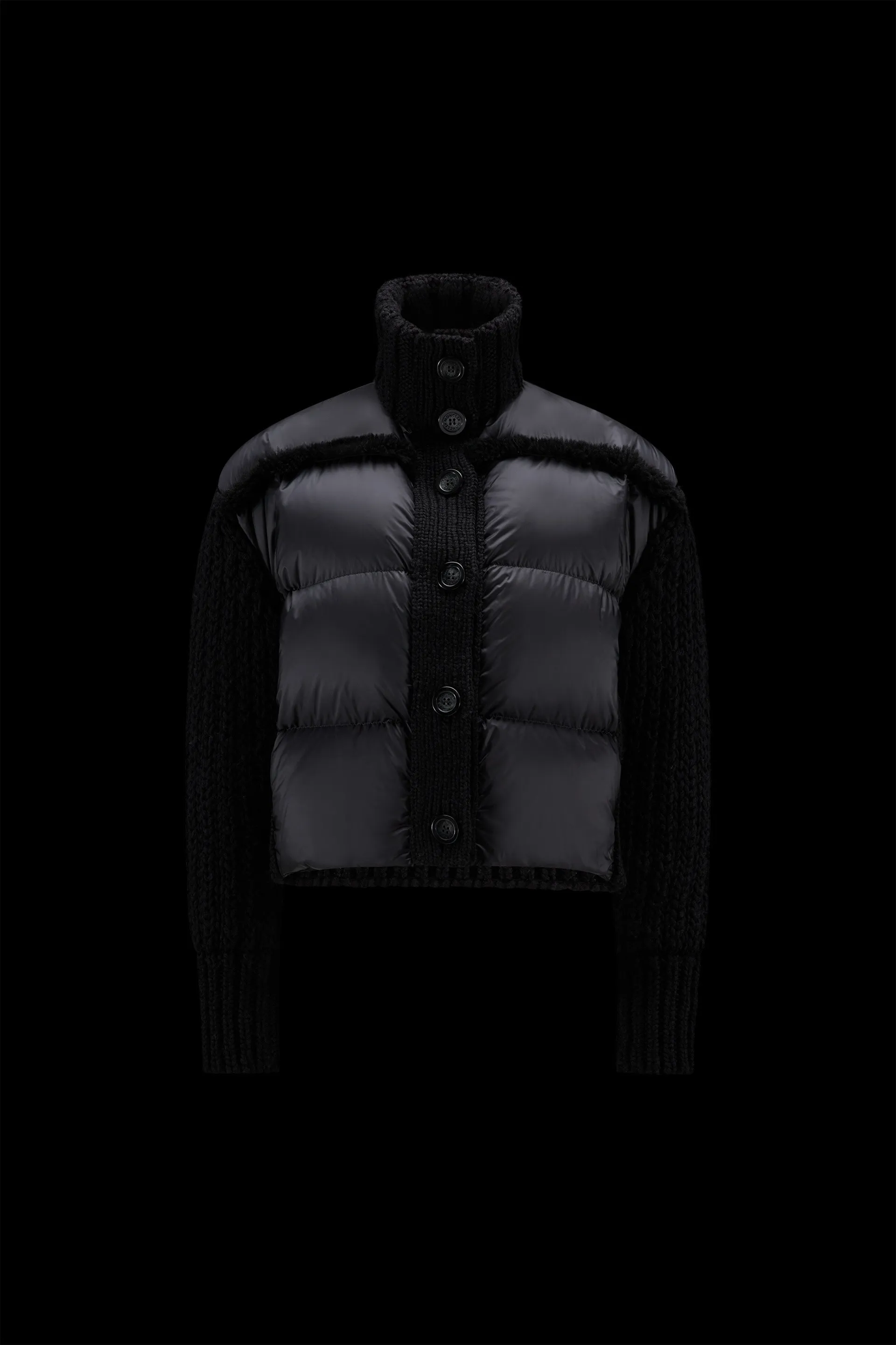 MONCLER  |Wool Street Style Plain Logo Cardigans