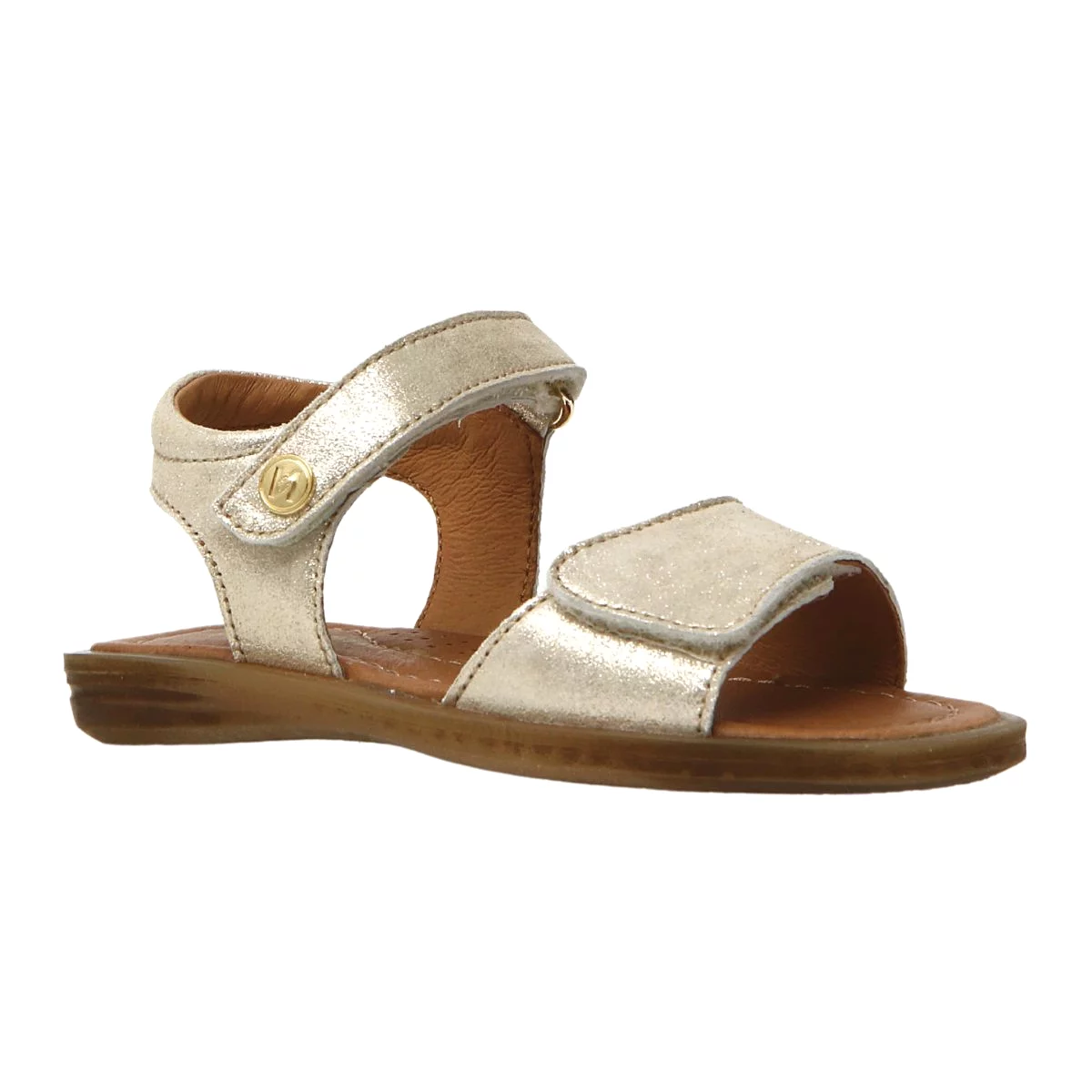 Naturino Girl's (Sizes 28-29) Aryli Platinum Velcro Sandal