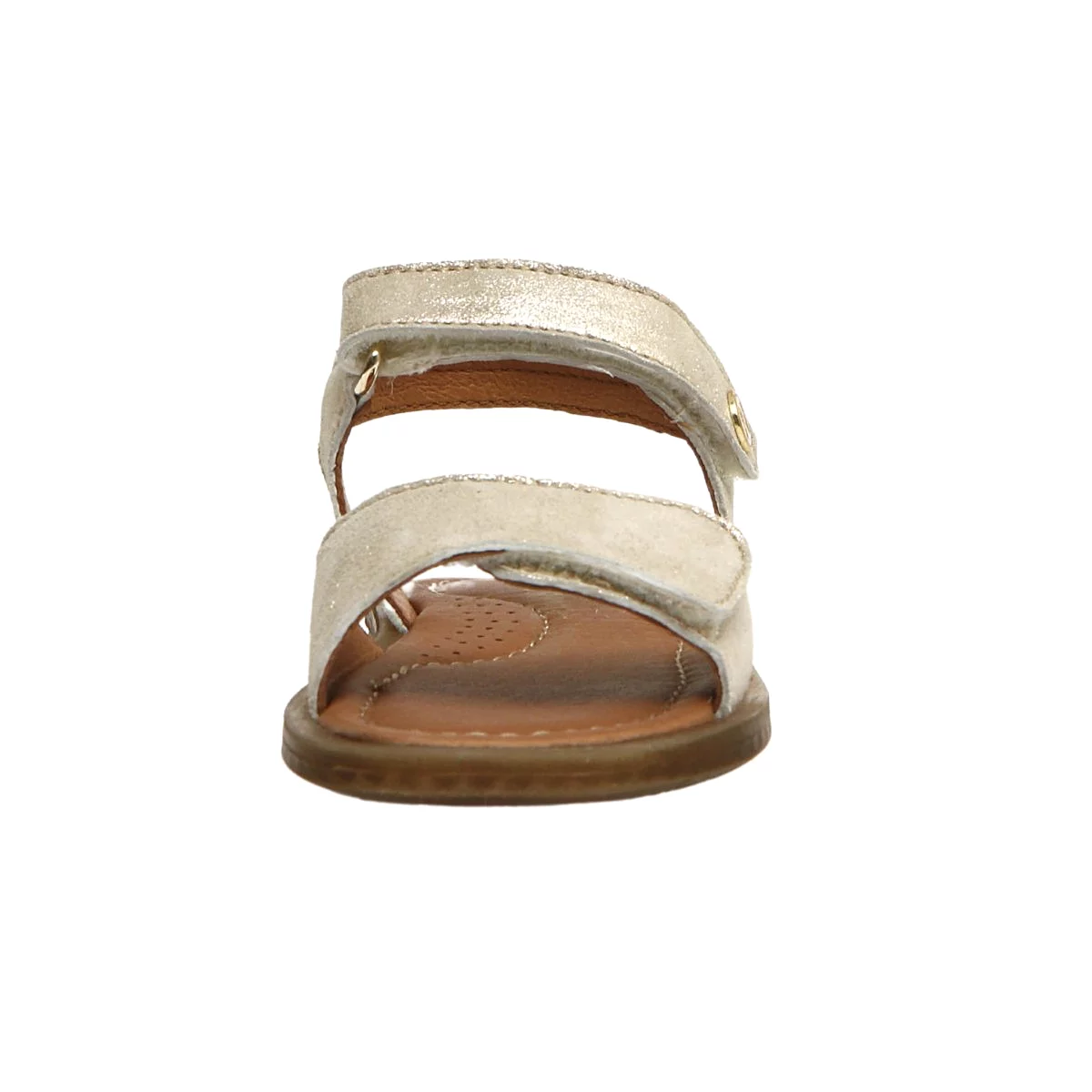 Naturino Girl's (Sizes 30-32) Aryli Platinum Velcro Sandal