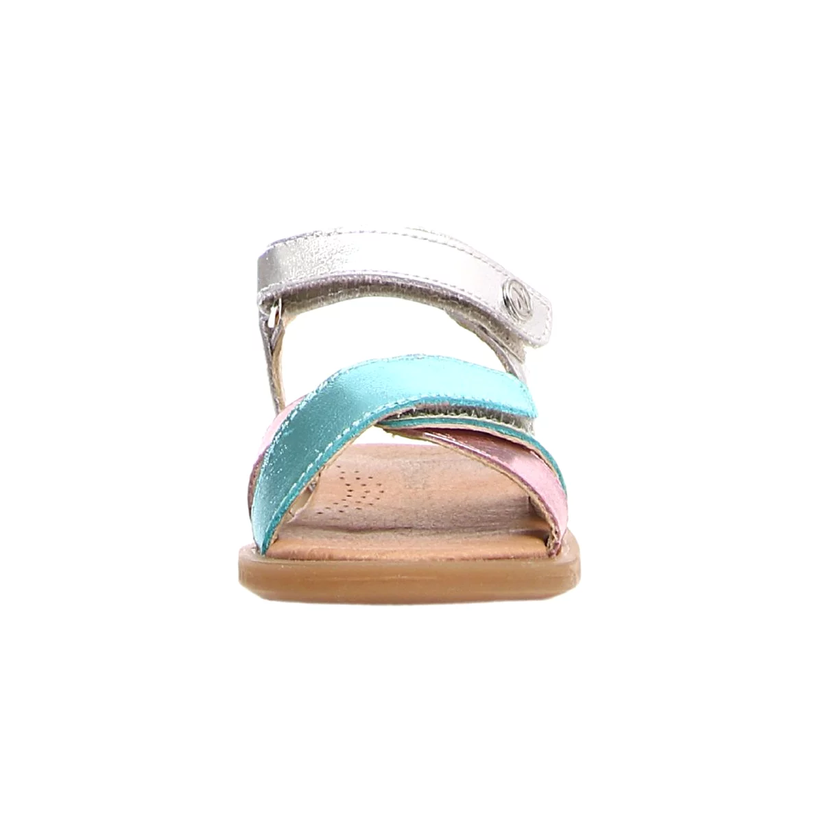 Naturino Girl's (Sizes 33-35) Turquoise/Pink/Silver Sandal