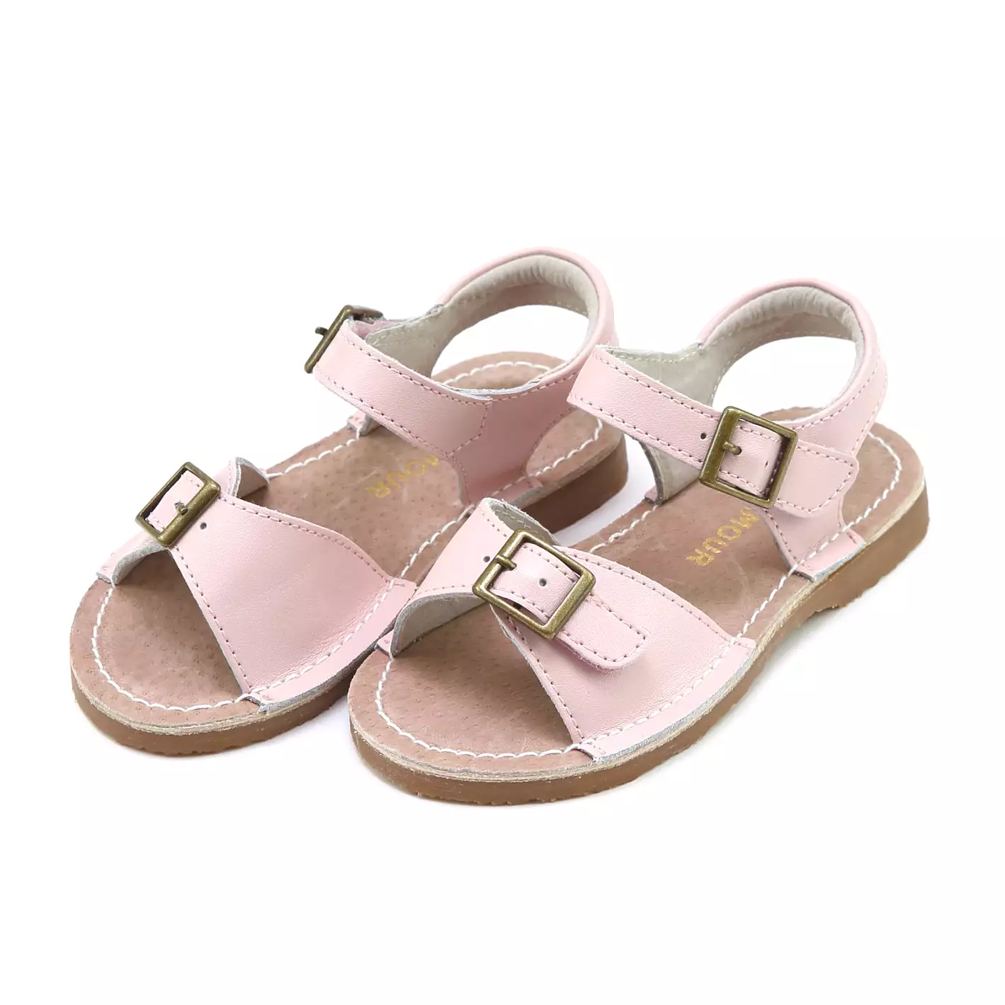 Olivia Leather Buckle Open Toe Sandal