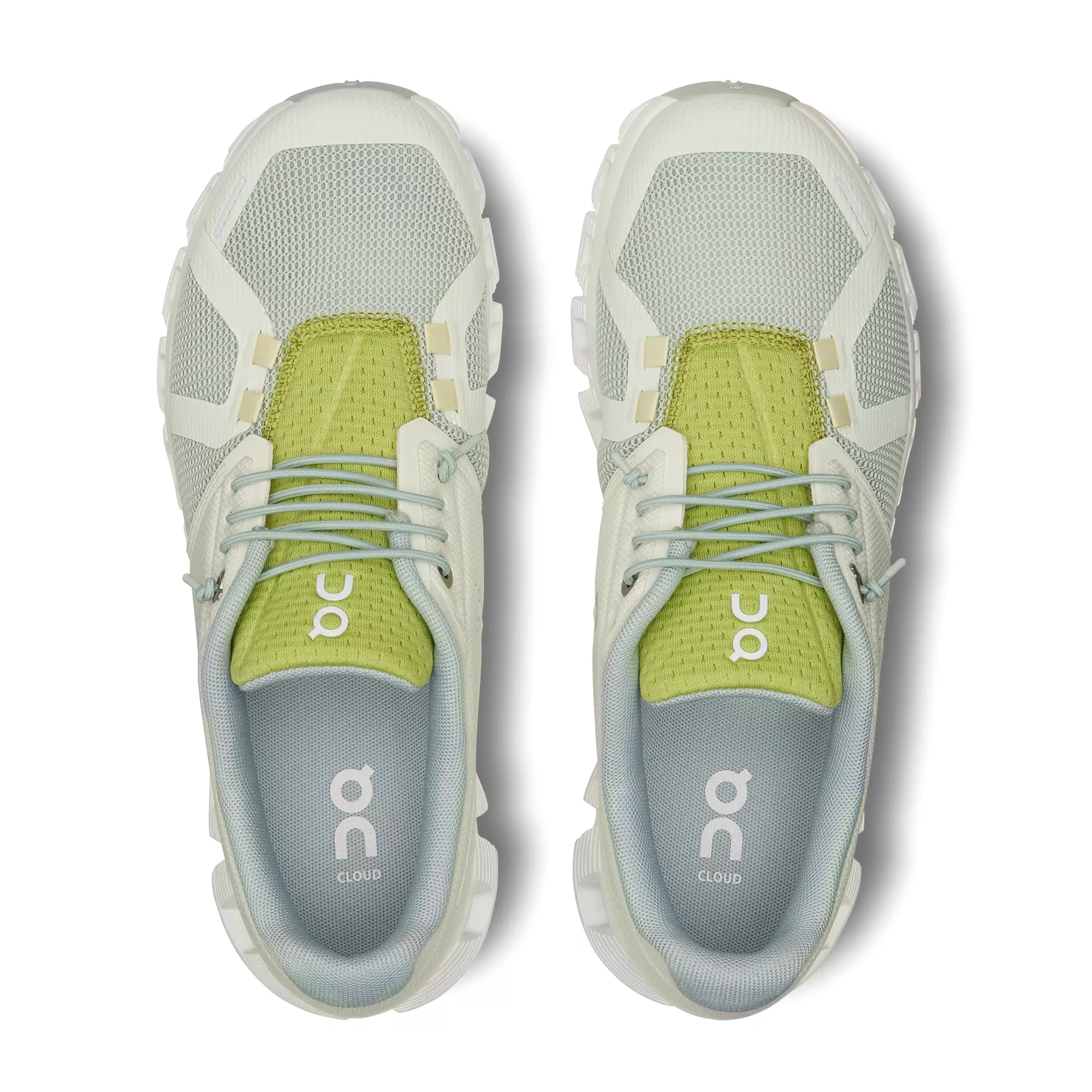 On Running Cloud 5 Push Running Shoe (Women) - Glacier/Zest