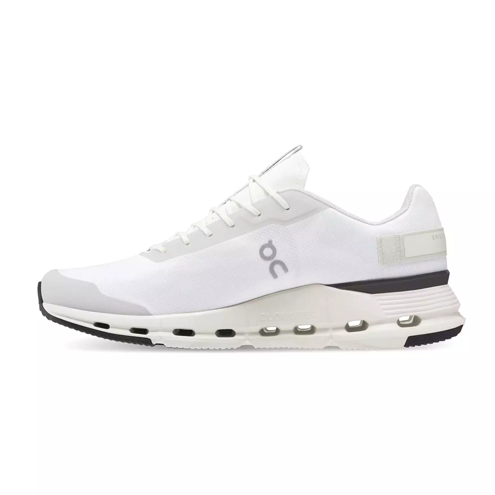 ON RUNNING CLOUDNOVA WHITE/BLACK TRAINERS