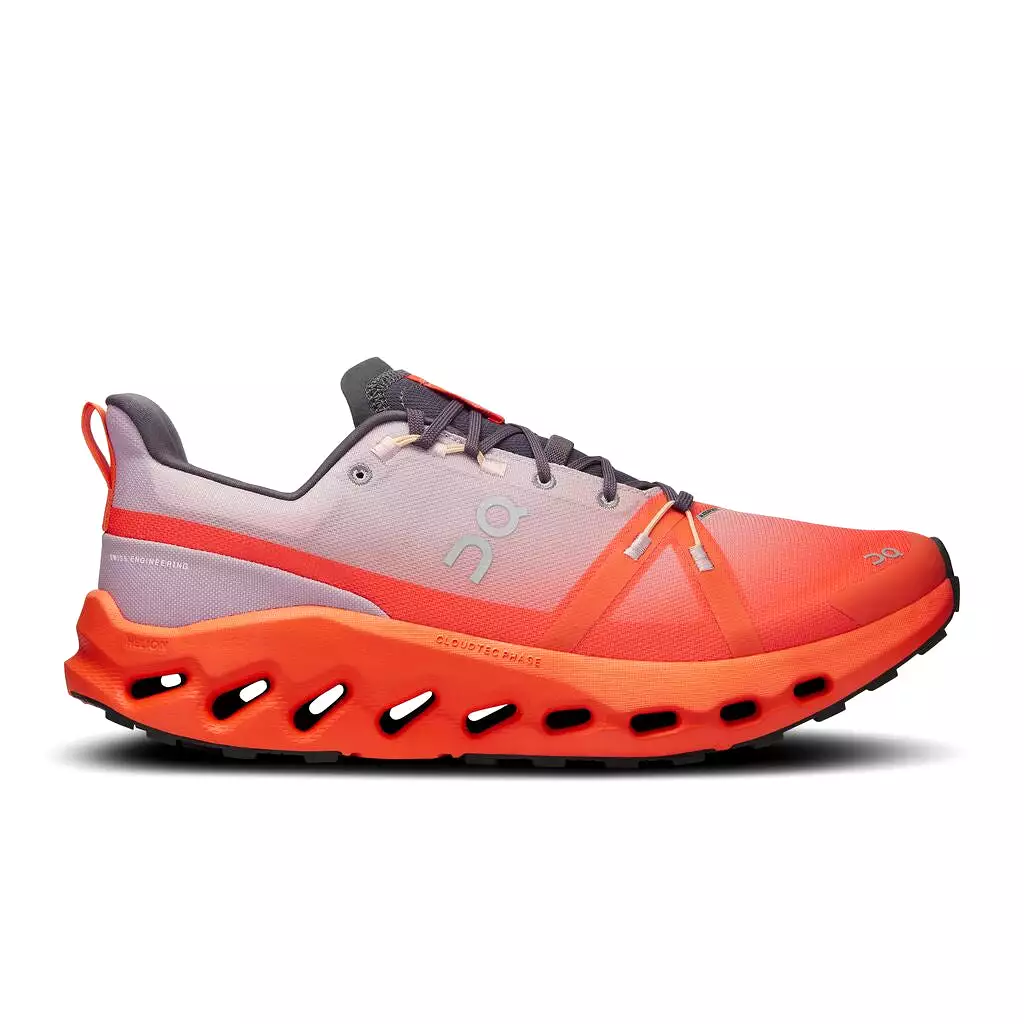 On Running Cloudsurfer Trail Waterproof (Mens) - Mauve/Flame