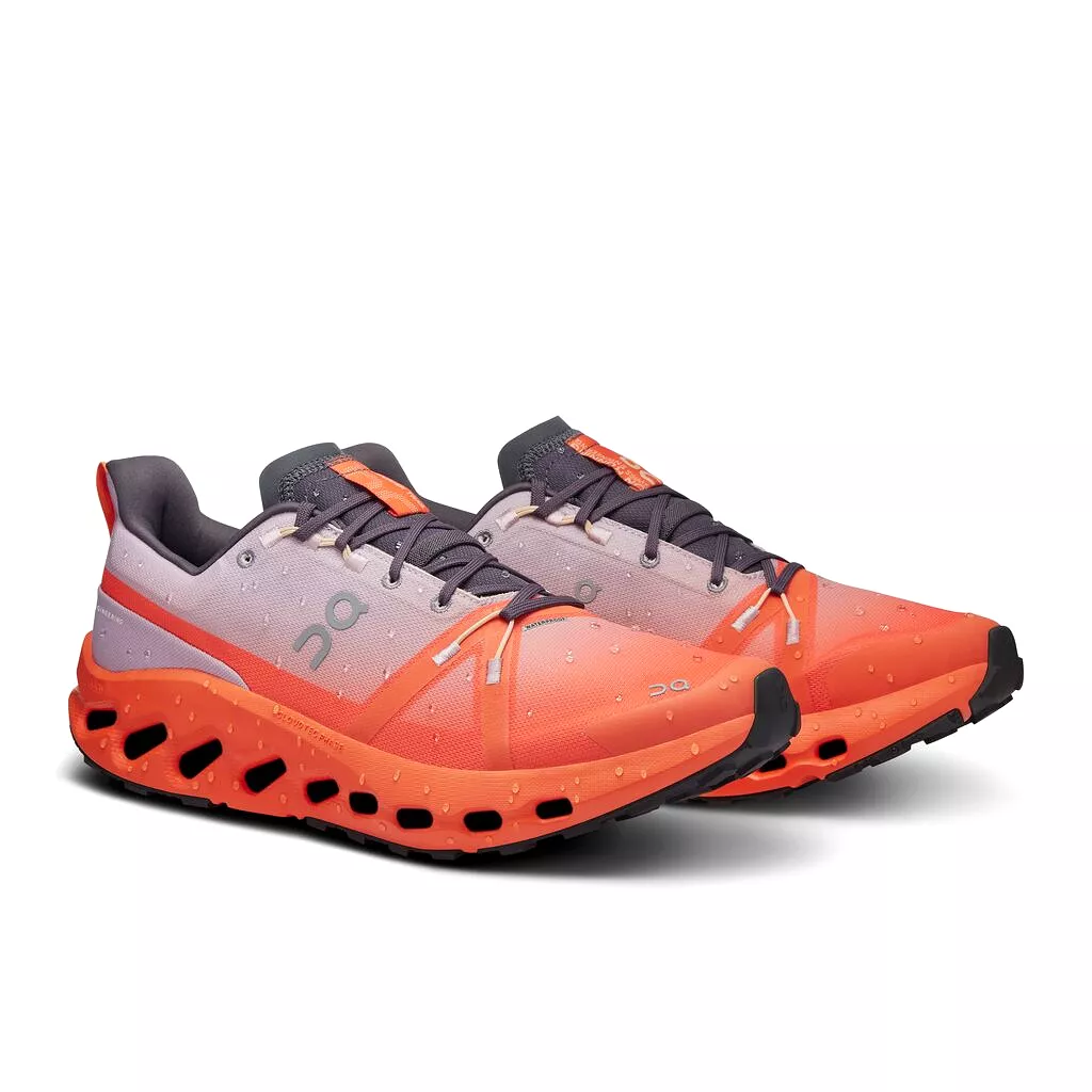 On Running Cloudsurfer Trail Waterproof (Mens) - Mauve/Flame