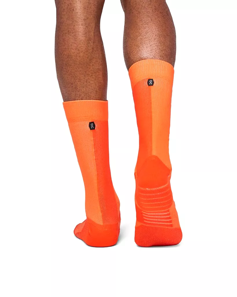 On Running Performance High Sock (Mens) - Flame/Spice