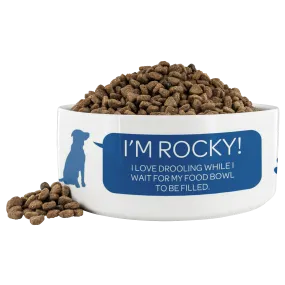 Personalized Ceramic Dog Bowl