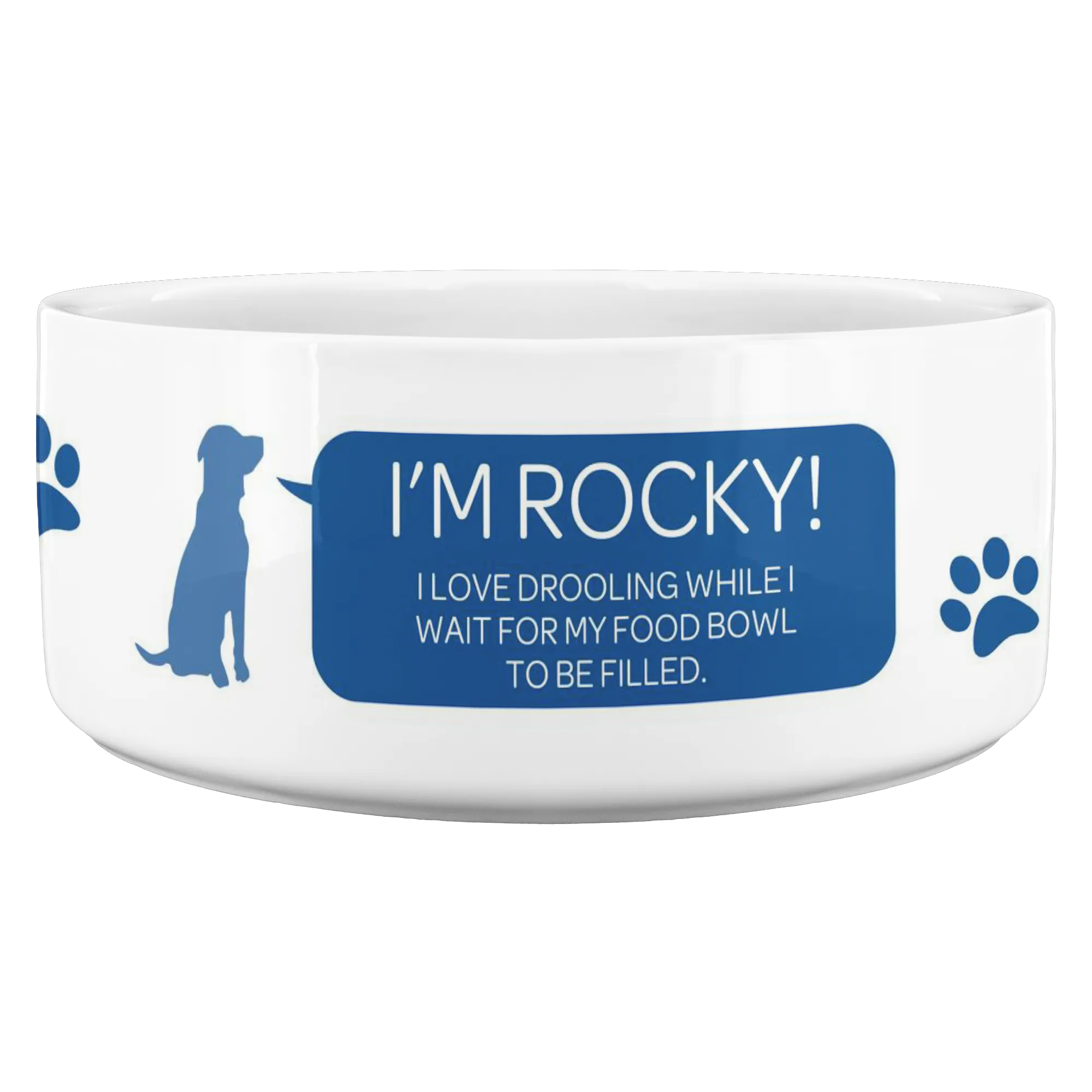 Personalized Ceramic Dog Bowl