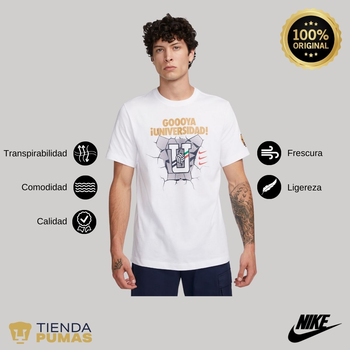 Playera Hombre Nike Pumas UNAM Auténtica