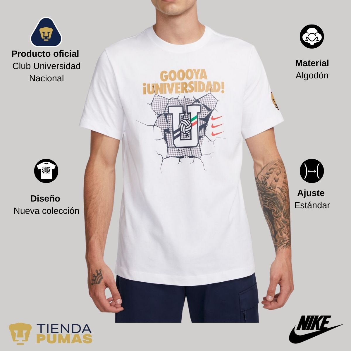 Playera Hombre Nike Pumas UNAM Auténtica