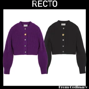 RECTO  |Wool Office Style Elegant Style Cardigans