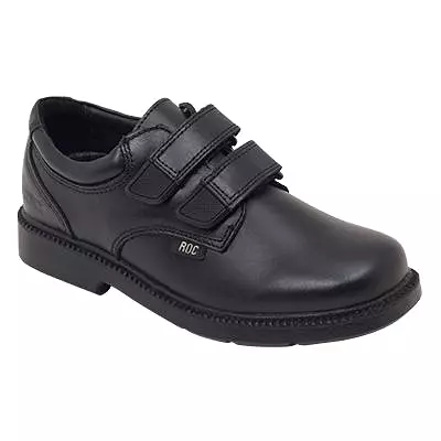 ROC BOOTS JUNIOR JUMUNGI STRAP BLACK LEATHER SCHOOL SHOE