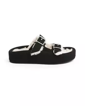 Sandal in Frozen Dew Black