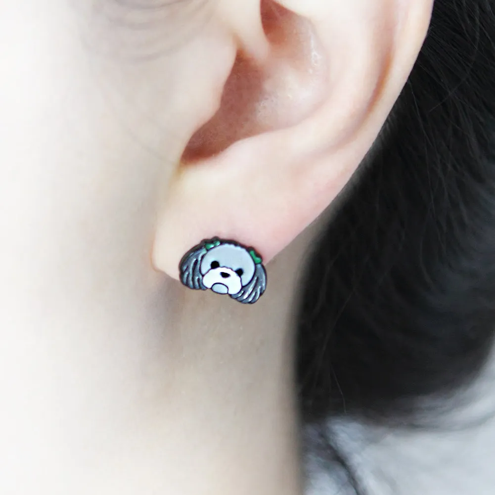 Shih Tzu_Puppy Dog Stud Earrings