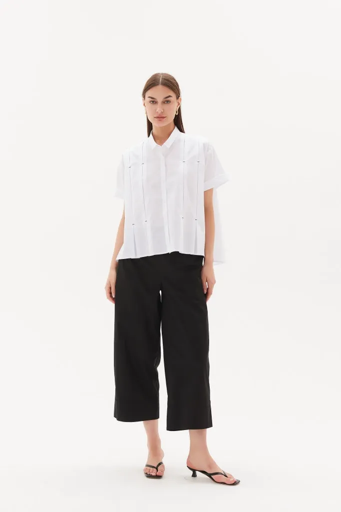 Tirelli - Inverted Pleat Detail Shirt - White