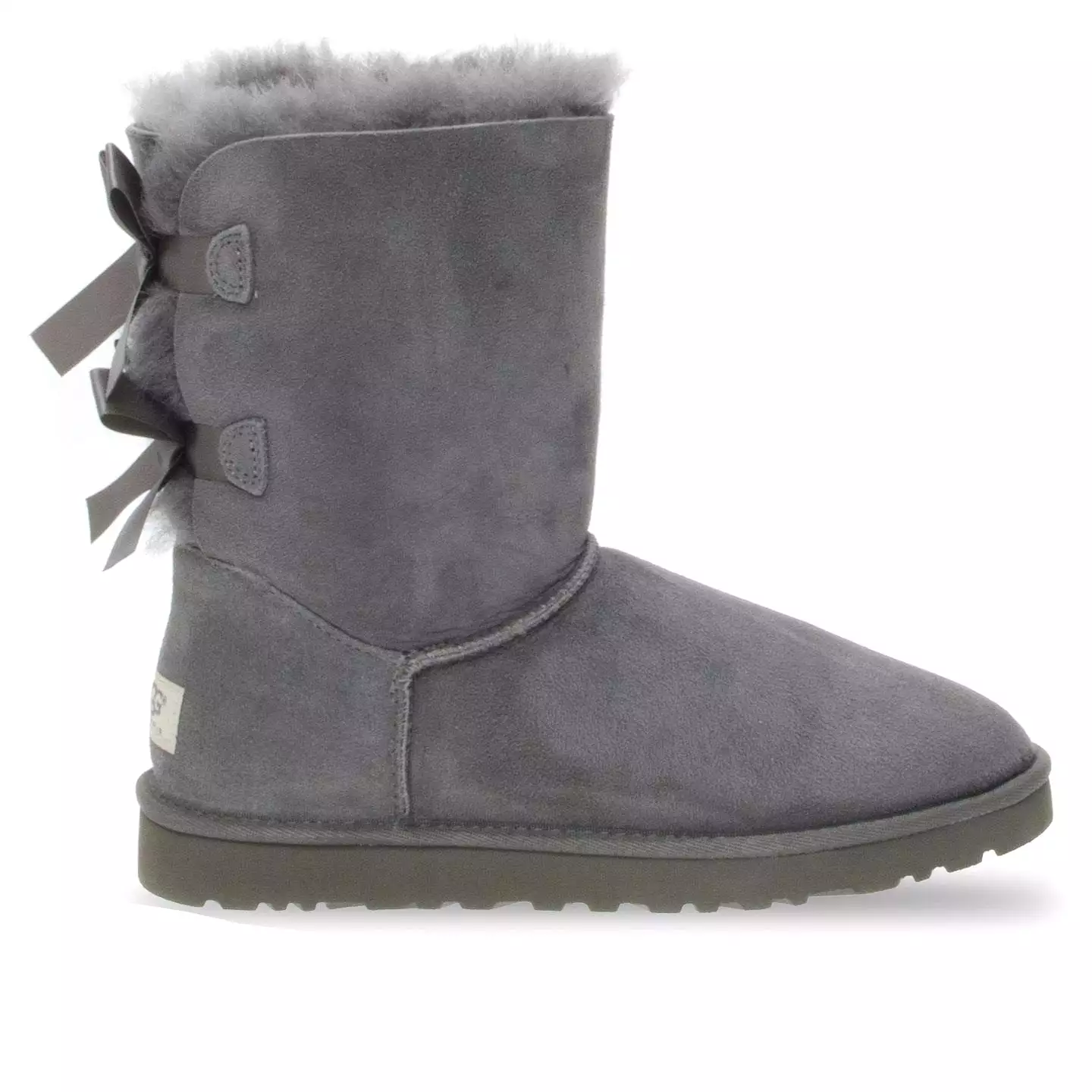 UGG Bailey Bow Grey Boots - Women's