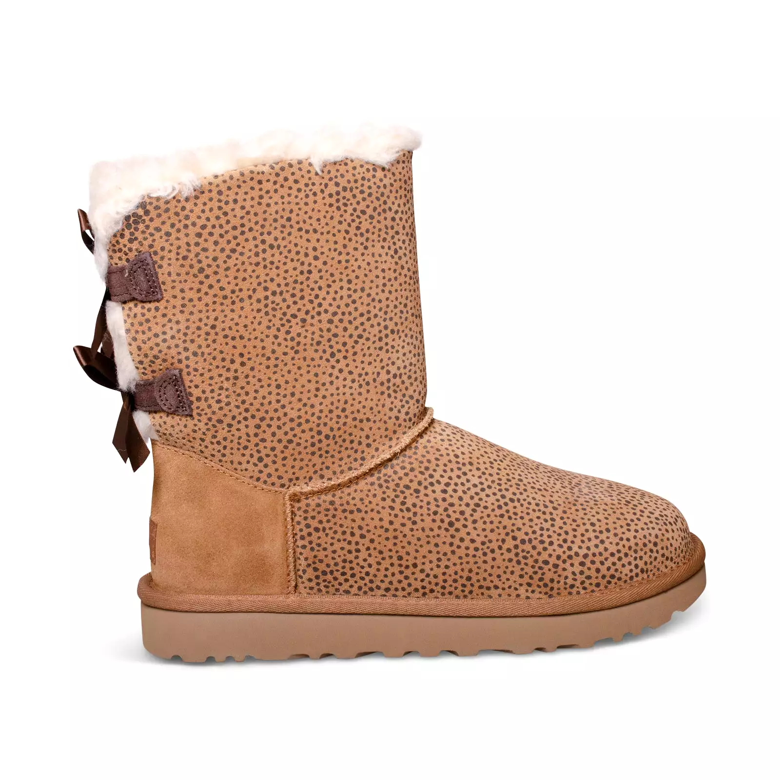 UGG Bailey Bow Micro Cheetah Chestnut Boots - Women's