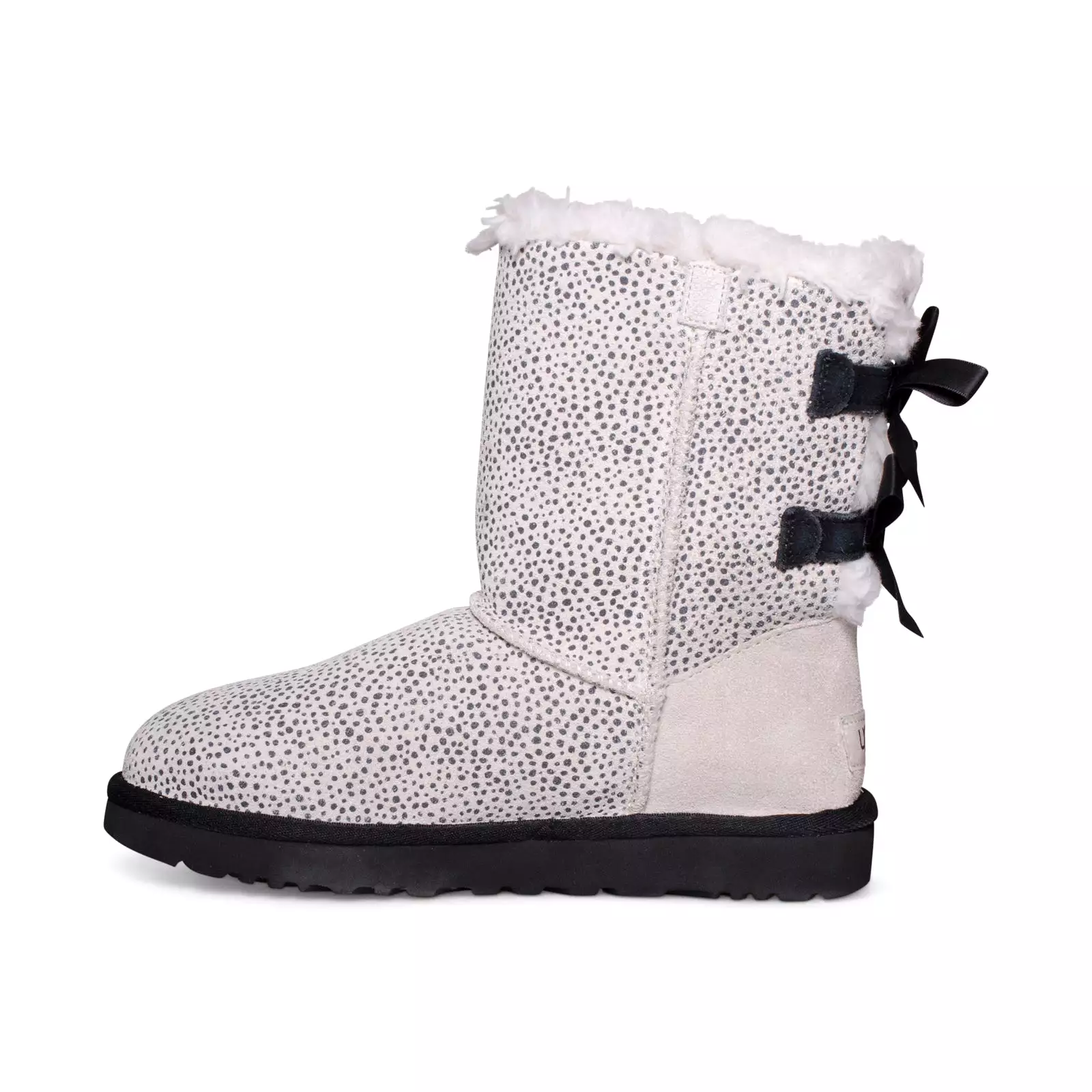 UGG Bailey Bow Micro Cheetah White Boots - Women's