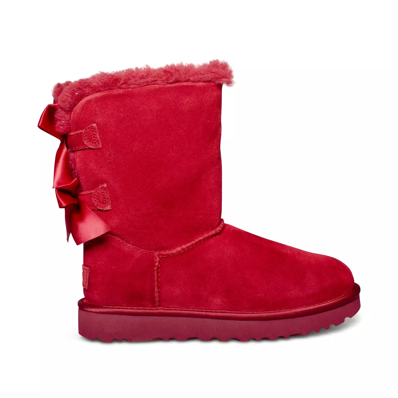 UGG Bailey Bow Satin Red Bean Boots - Women's