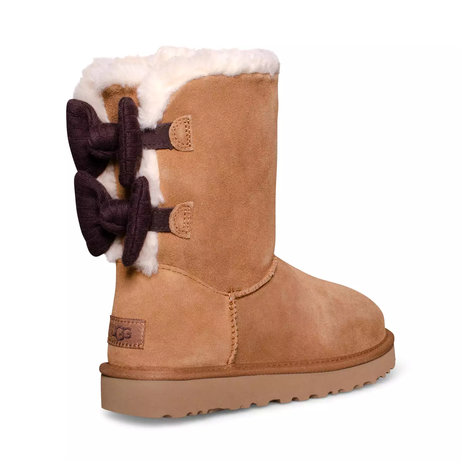 UGG Bailey Ribbed Bow Chestnut Boots - Women's