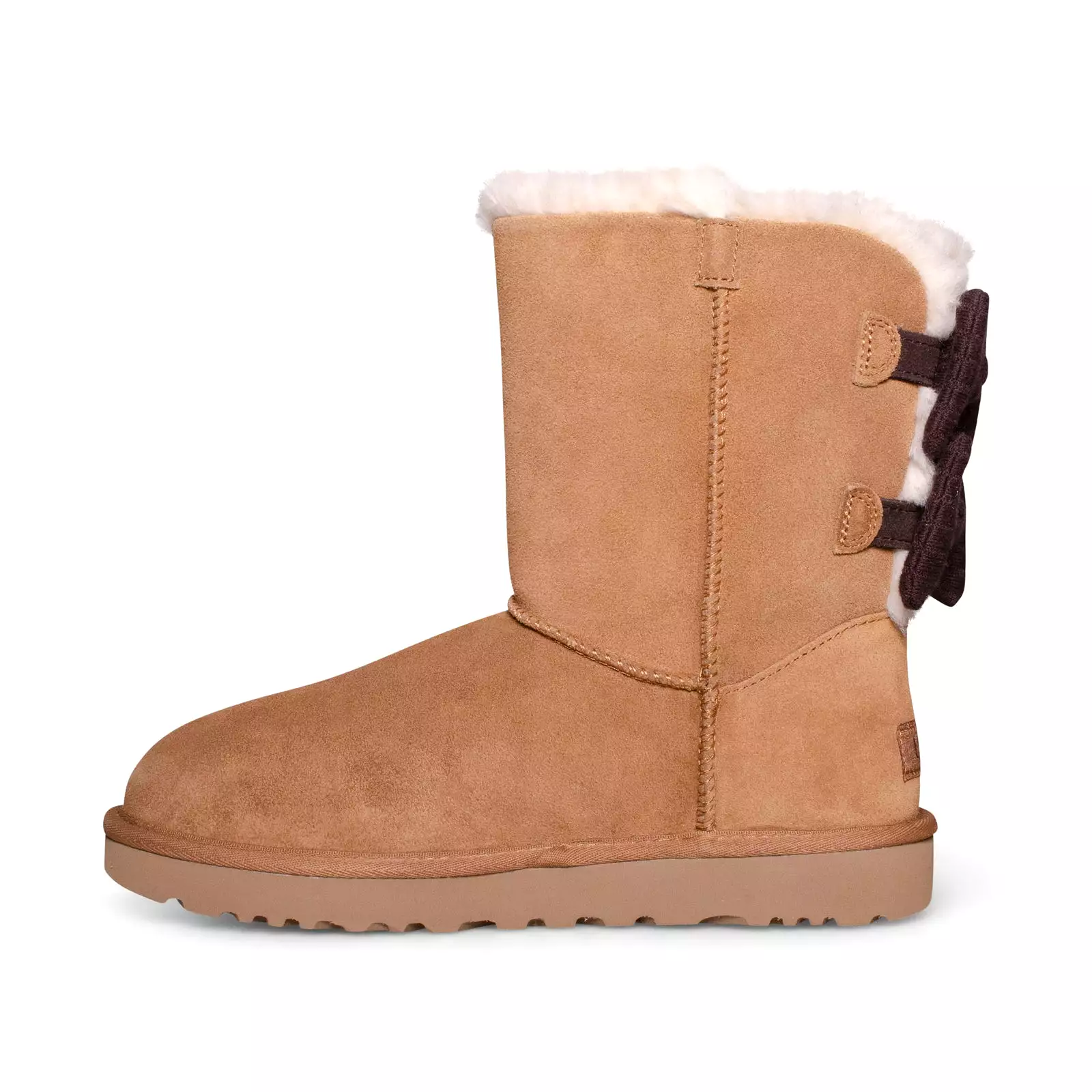 UGG Bailey Ribbed Bow Chestnut Boots - Women's