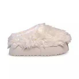 UGG Fluff Momma Sugar Tasman White Slippers - Women's