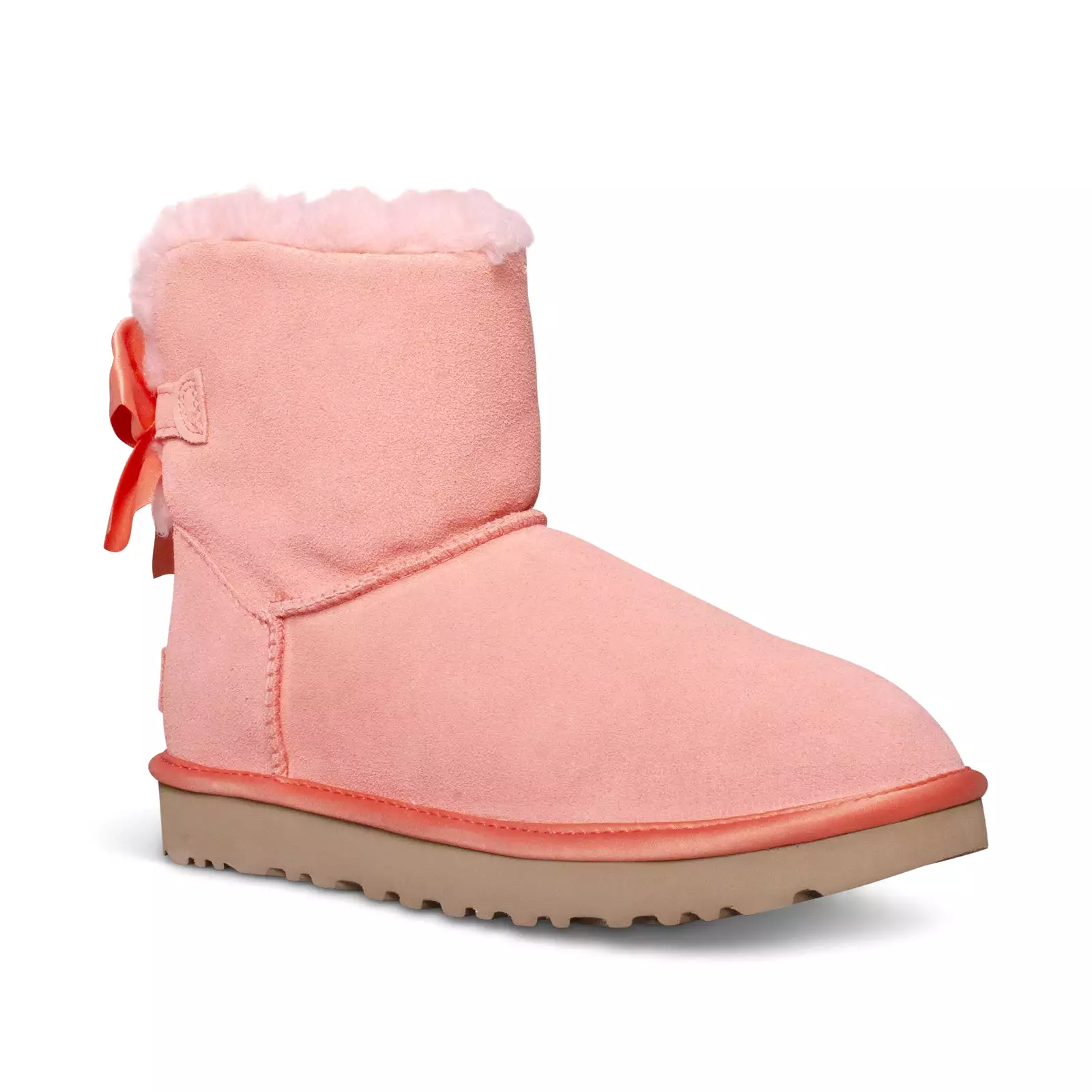 UGG Mini Bailey Bow Satin Shell Pink Boots - Women's