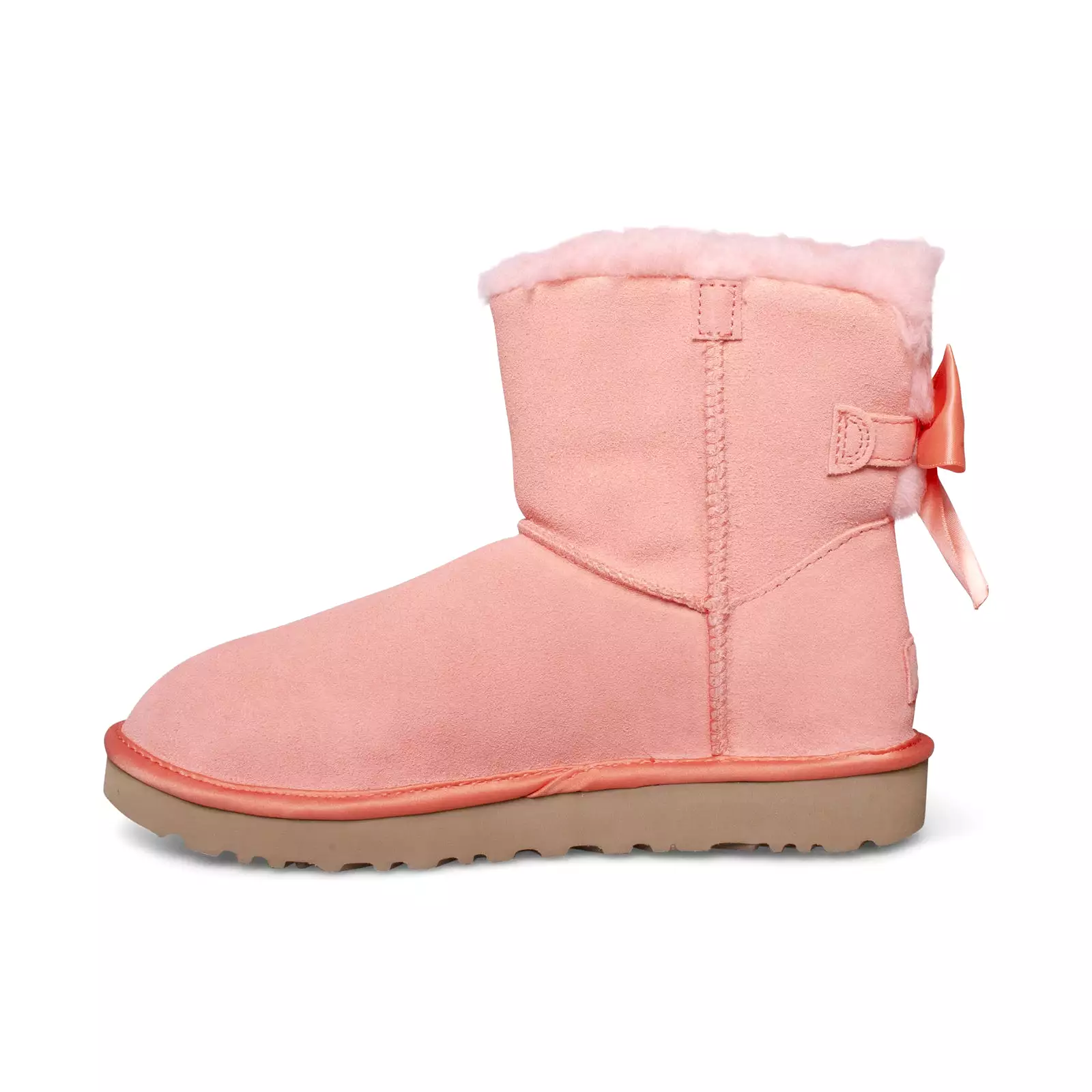 UGG Mini Bailey Bow Satin Shell Pink Boots - Women's