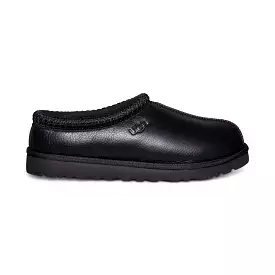 UGG Tasman Leather Black Slippers - Men's