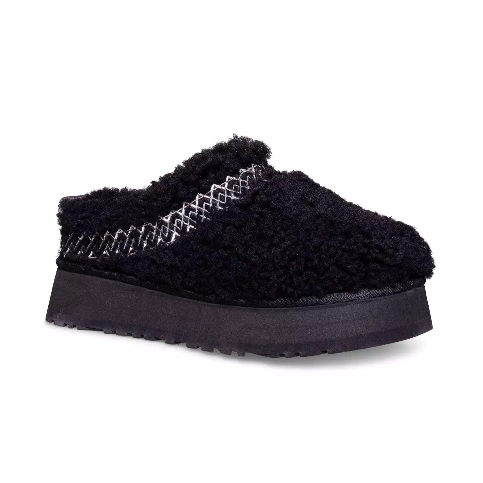 UGG Tazz UGG Braid Black Slippers - Women's